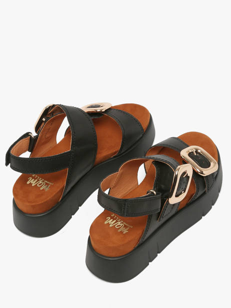 Sandals In Leather Mam'zelle Black women CSGNQ06 other view 2