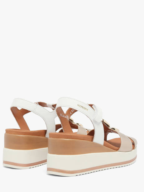 Platform Sandals In Leather Mephisto Gold women P5148798 other view 2