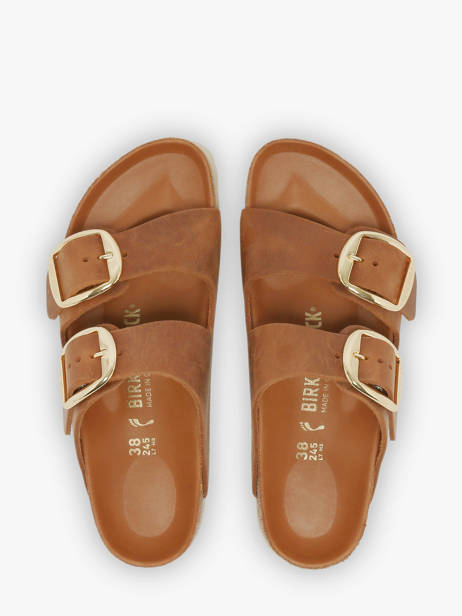 Slippers Arizona Big Buckle Birkenstock Brown women 1011073 other view 3