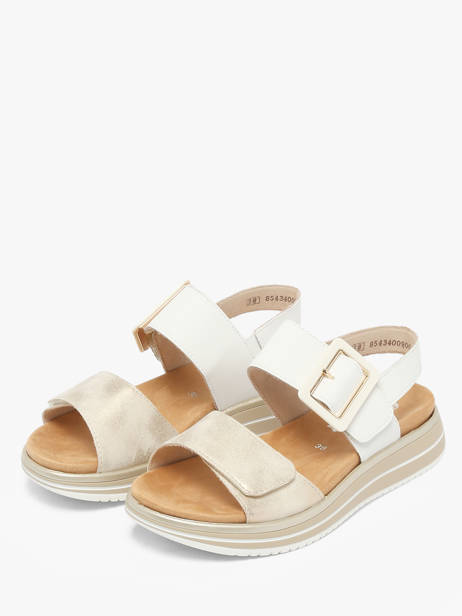 Sandals In Leather Remonte White women 80 other view 1