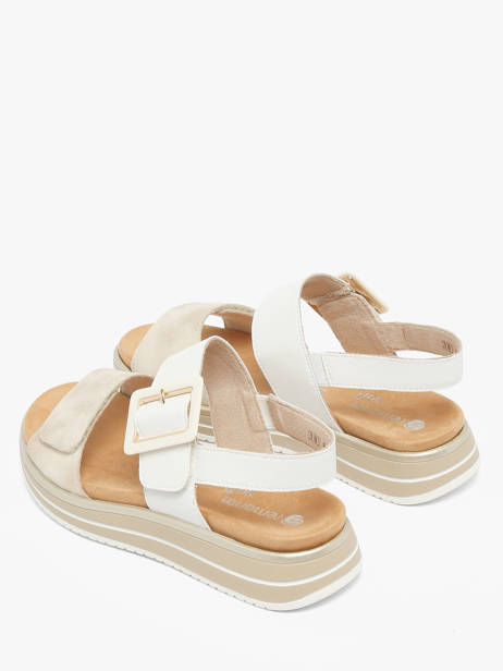 Sandals In Leather Remonte White women 80 other view 2