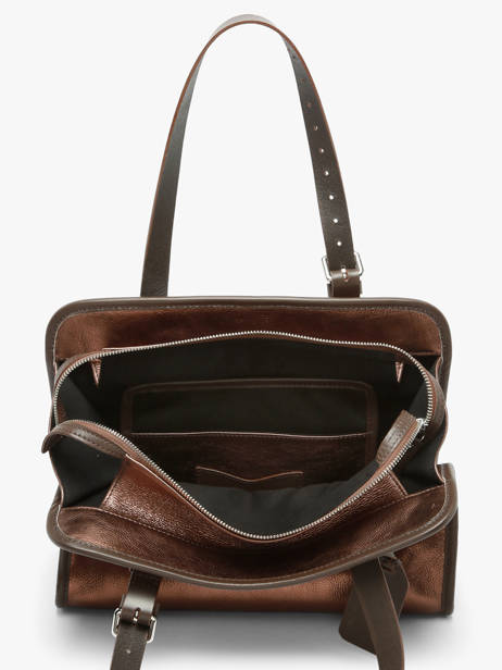 Shoulder Bag Vintage Leather Paul marius Brown vintage CABAS other view 2