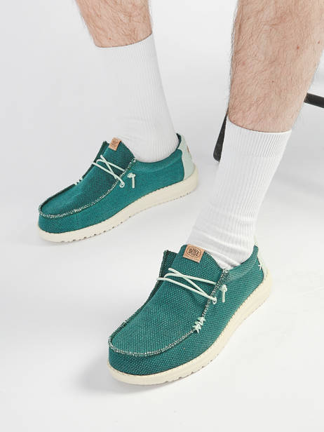 Moccasins Wally Braided Hey dude Green men 40003 other view 1