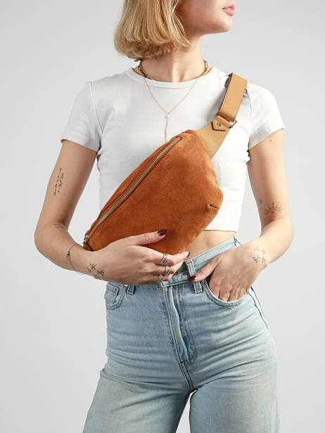 Sac Banane La Suite Cuir Paul marius Marron la suite BANANSUI vue secondaire 1