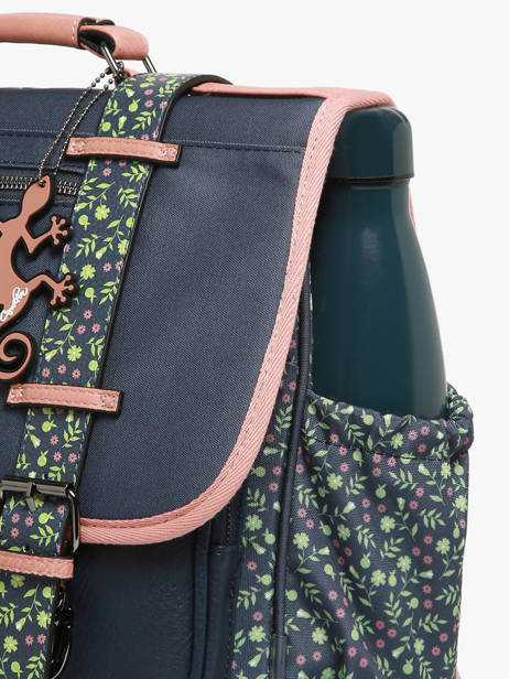 Wheeled Schoolbag 3 Compartments Cameleon Blue vintage fantasy PBVGCA41 other view 5