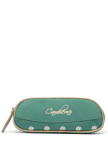 Pencil Case 2 Compartments Cameleon Green vintage fantasy PBVGTROU other view 3