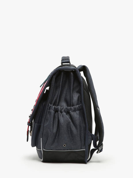 Satchel 3 Compartments Cameleon Blue vintage urban PBVBCA41 other view 2