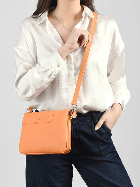 Leather Milano Crossbody Bag Nathan baume Orange n city 3 other view 1
