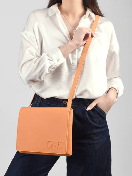 Leather Brugge Crossbody Bag Nathan baume Orange n city 2 other view 1