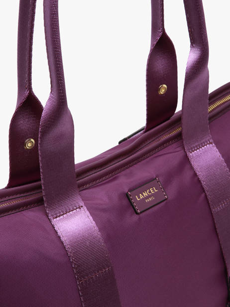 Medium Mistral Rollable Tote Bag Nylon And Leather Lancel Violet mistral A13995 other view 3