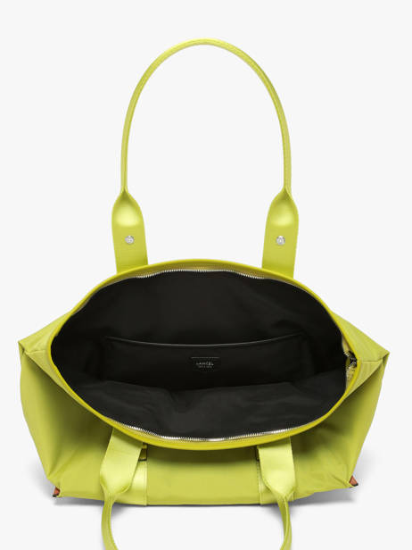 Medium Mistral Rollable Tote Bag Nylon And Leather Lancel Green mistral A13995 other view 4