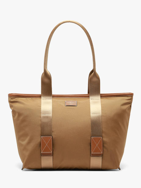 Medium Mistral Rollable Tote Bag Nylon And Leather Lancel Brown mistral A13995