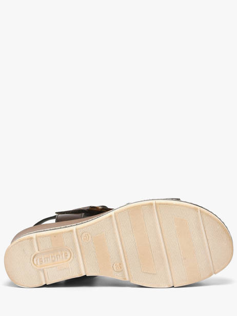 Wedge Sandals In Leather Remonte Brown women 25 other view 4