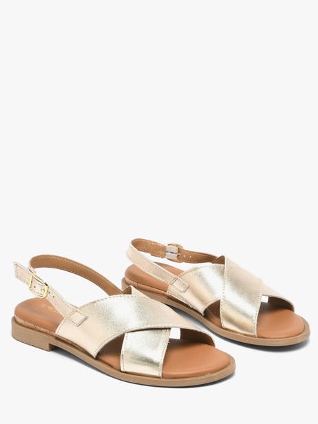 Sandals In Leather Tamaris Gold accessoires 44 other view 1