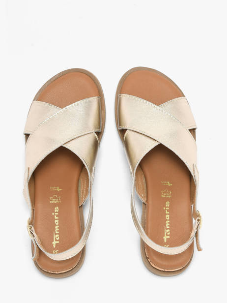 Sandals In Leather Tamaris Gold accessoires 44 other view 3