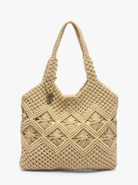 Sac Porté épaule Estival Coton Le voyage en panier Beige estival PM941