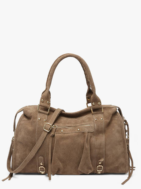 A4 Size Shoulder Bag Velvet Milano Brown velvet VE24095O