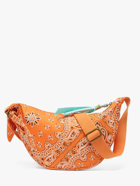 Sac Bandoulière Bandana Coton Le voyage en panier Orange bandana PM969 vue secondaire 4