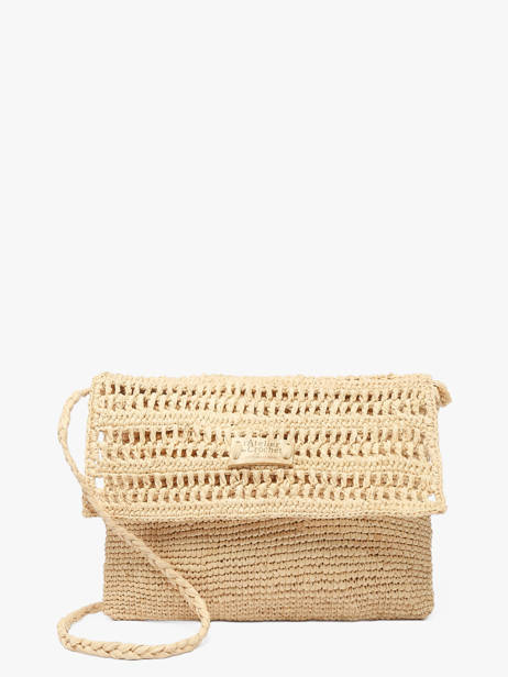 Shoulder Bag L'atelier Du Crochet Raphia Le voyage en panier Beige l'atelier du crochet AM827