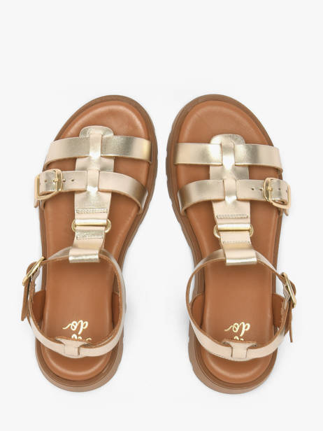 Sandales En Cuir We do Or accessoires 45710A05 vue secondaire 3