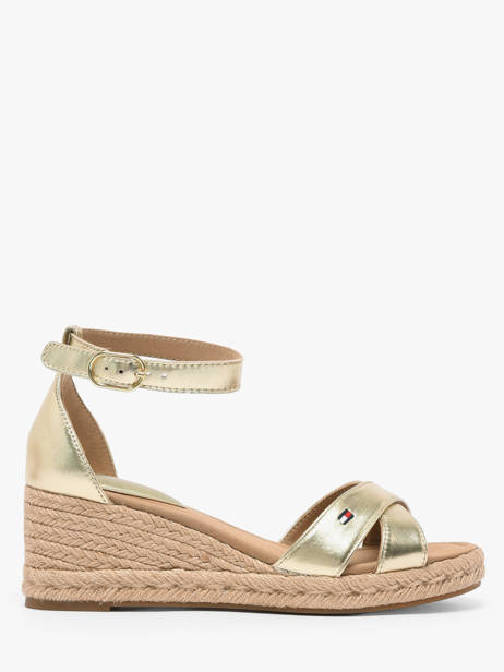 Sandals In Leather Tommy hilfiger Gold women 93330HS