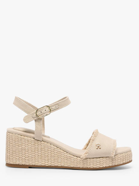 Sandals In Leather Tommy hilfiger Beige women 9470ACI