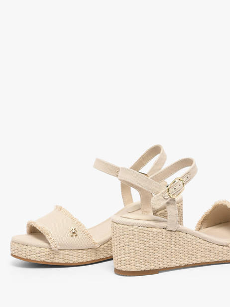 Sandals In Leather Tommy hilfiger Beige women 9470ACI other view 2