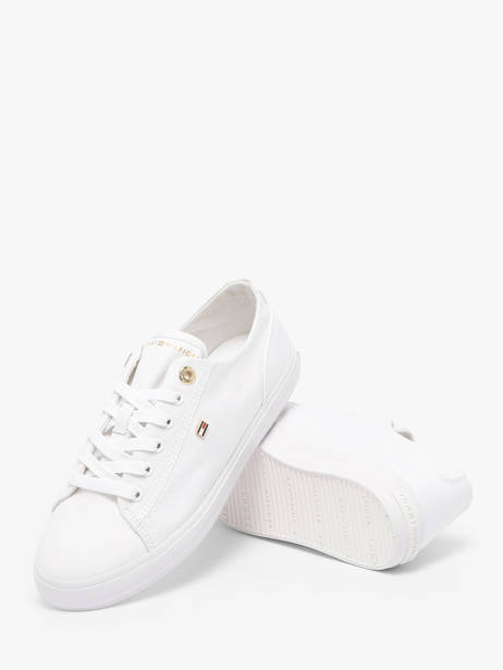 Sneakers In Leather Tommy hilfiger White women 9170YBS other view 2