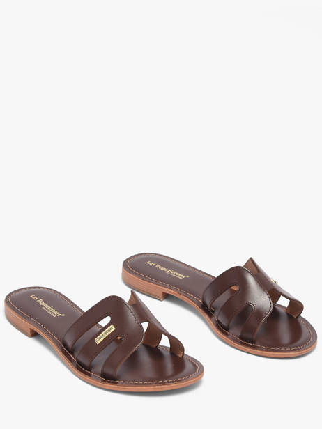 Mules Damia En Cuir Les tropeziennes Marron accessoires DAMIA vue secondaire 1