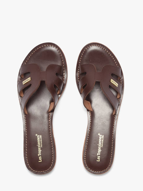 Mules Damia En Cuir Les tropeziennes Marron accessoires DAMIA vue secondaire 3