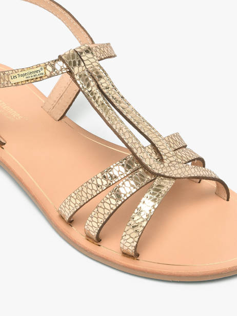 Nu-pieds En Cuir Les tropeziennes Or accessoires HAMELIE vue secondaire 2