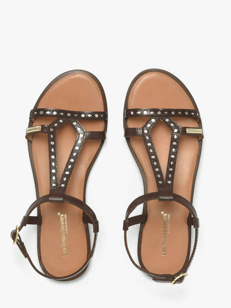 Nu-pieds En Cuir Les tropeziennes Marron accessoires HELECTRA vue secondaire 3