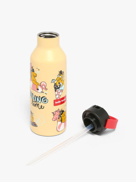 Drinking Bottle Hello hossy Yellow cool kids 500M other view 3