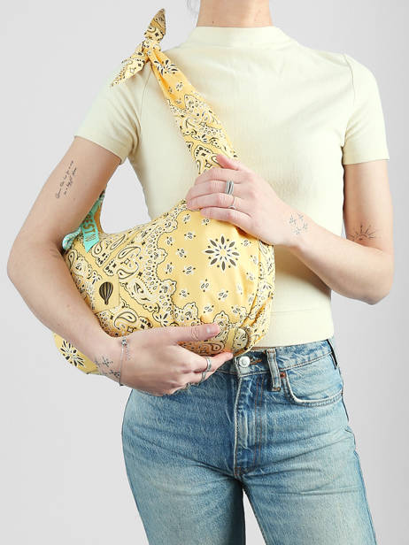 Shoulder Bag Bandana Cotton Le voyage en panier Yellow bandana PM970 other view 1