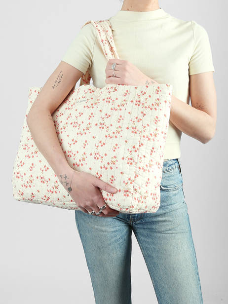 Shoulder Bag Floral Cotton Bindi atelier Beige floral MS other view 1