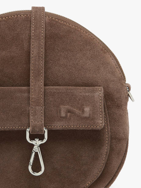 Suede Leather Dorine Crossbody Bag Nathan baume Brown nathan 32PS other view 2