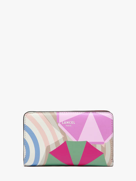 Leather Lancel Plage Wallet Lancel Pink lancel plage  A14196