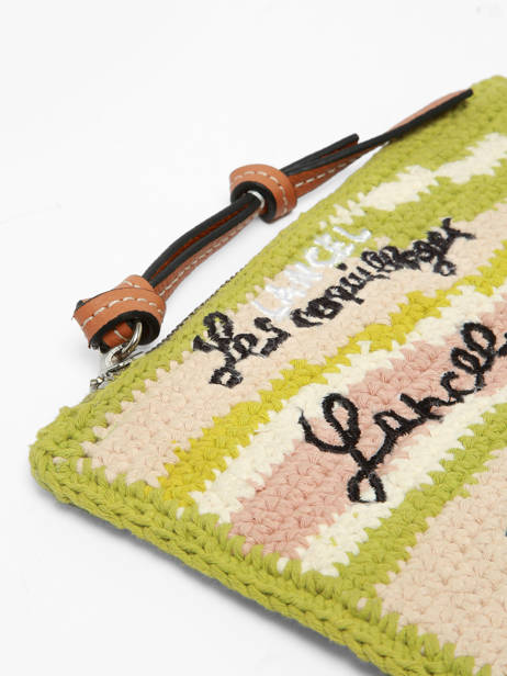 Pouch Lancel Plage Crocheted Lancel Green summer capsule A14002 other view 3