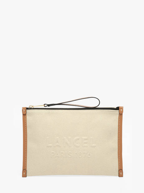 Pouch Jour Canvas And Leather Lancel Beige jour A14029