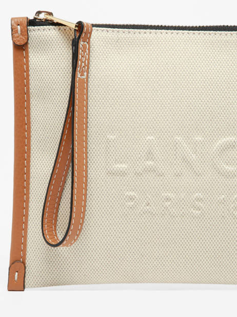 Pouch Jour Canvas And Leather Lancel Beige jour A14029 other view 3