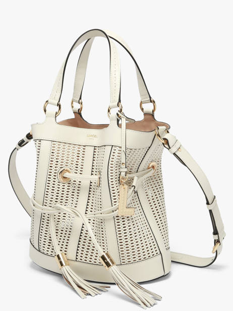 Medium Leather Premier Flirt Ajouré Bucket Bag Lancel White premier flirt A14010 other view 1