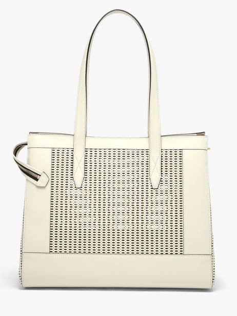Sac Porté épaule Jour Ajouré Cuir Lancel Blanc jour A14011 vue secondaire 5