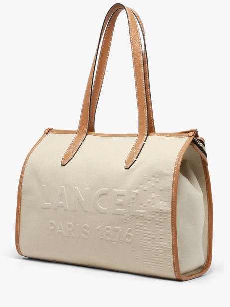 Shoulder Bag Jour Canvas And Leather Lancel Beige jour A14028 other view 1
