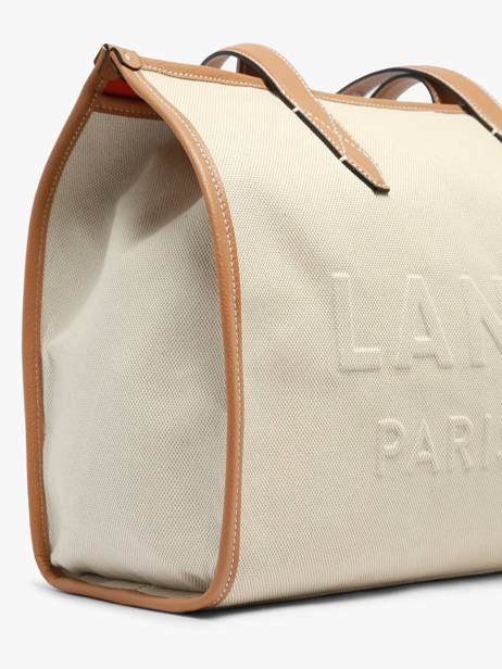Shoulder Bag Jour Canvas And Leather Lancel Beige jour A14028 other view 2