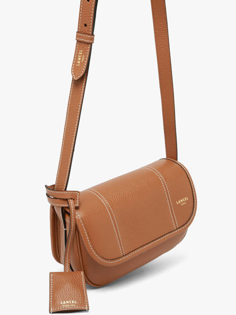 Small Leather Victoire Crossbody Bag Lancel Brown victoire A13991 other view 1