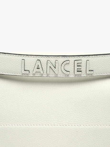 Large Leather Ninon Soft Shoulder Bag Lancel White ninon A13783 other view 4