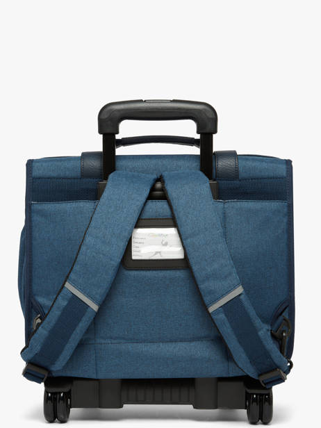 Cartable à Roulettes 2 Compartiments Vintage Color Cameleon Bleu vintage color CR38 vue secondaire 3