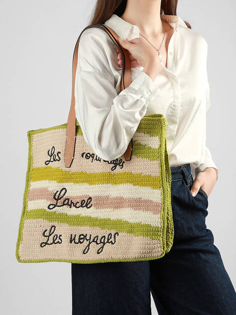 Sac Cabas Lancel Plage Crochet Lancel Vert summer capsule A14005 vue secondaire 1