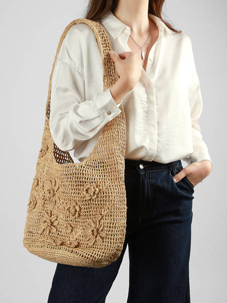 Sac Porté épaule Cabas Raphia Raphia Vanessa bruno Beige cabas raphia 25V40890 vue secondaire 1