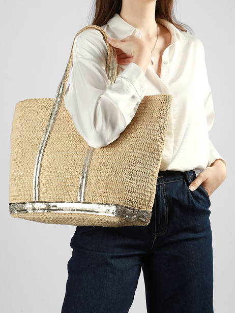 Sac Porté épaule Cabas Raphia Raphia Vanessa bruno Beige cabas raphia 64V40315 vue secondaire 1